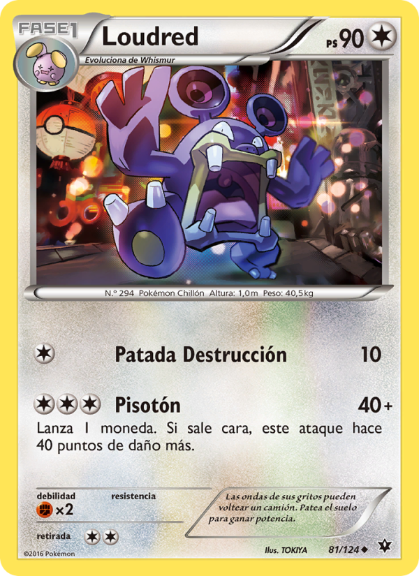 Loudred 81 — Destinos Enfrentados (Spanish Pokémon TCG card)