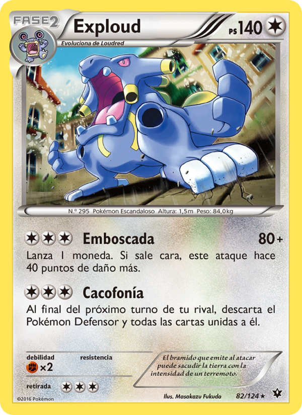 Exploud 82 — Destinos Enfrentados (Spanish Pokémon TCG card)