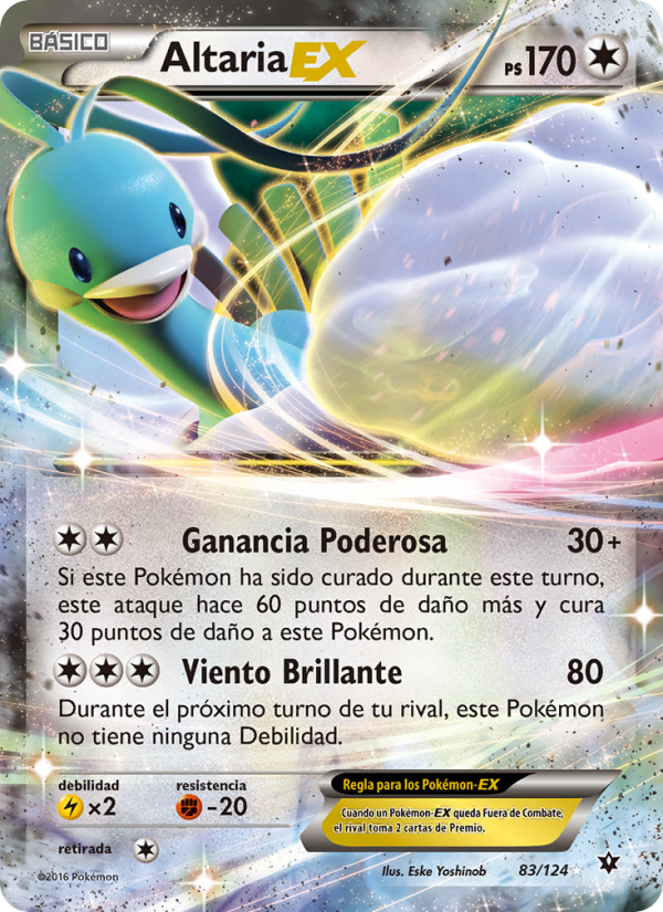 Altaria EX 83 — Destinos Enfrentados (Spanish Pokémon TCG card)