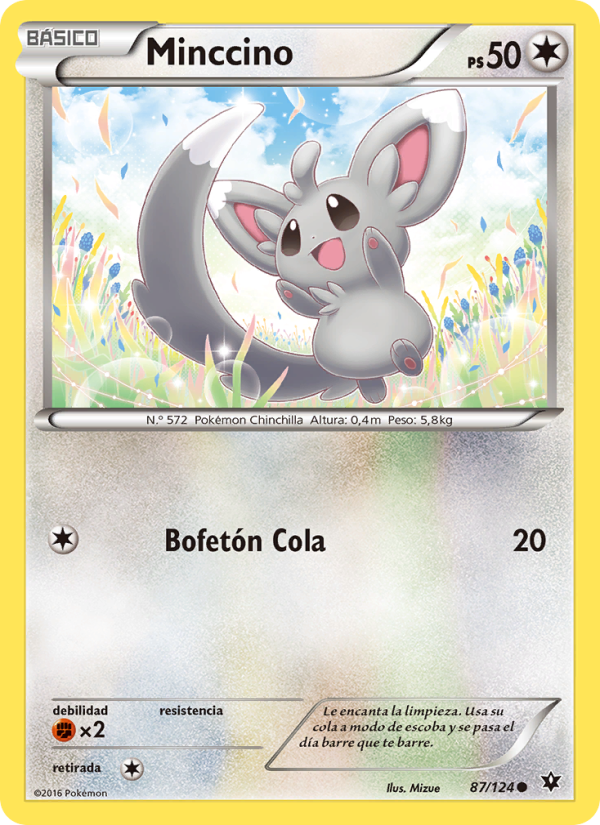 Minccino 87 — Destinos Enfrentados (Spanish Pokémon TCG card)