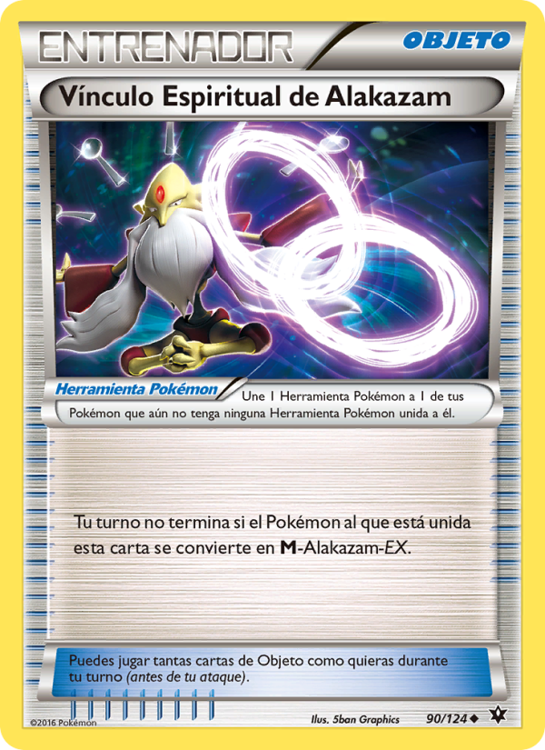 Vínculo Espiritual de Alakazam 90 — Destinos Enfrentados (Spanish Pokémon TCG card)