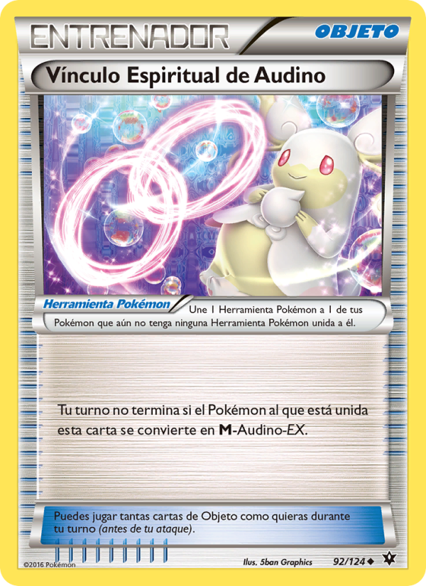 Vínculo Espiritual de Audino 92 — Destinos Enfrentados (Spanish Pokémon TCG card)