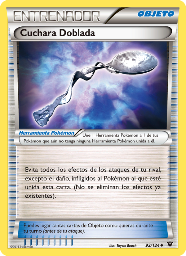 Cuchara Doblada 93 — Destinos Enfrentados (Spanish Pokémon TCG card)