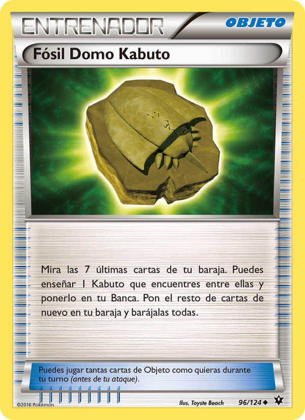 Fósil Domo Kabuto 96 — Destinos Enfrentados (Spanish Pokémon TCG card)