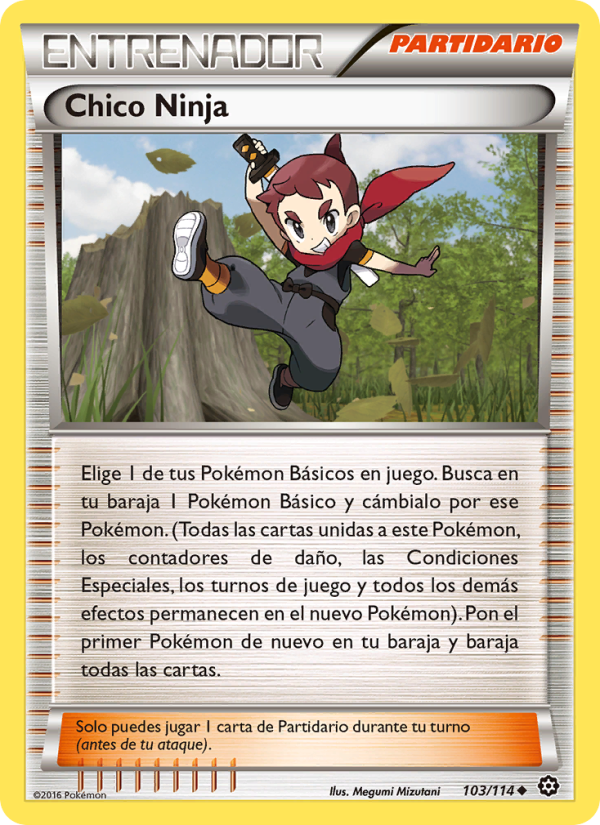 Chico Ninja 103 — Asedio de Vapor (Spanish Pokémon TCG card)