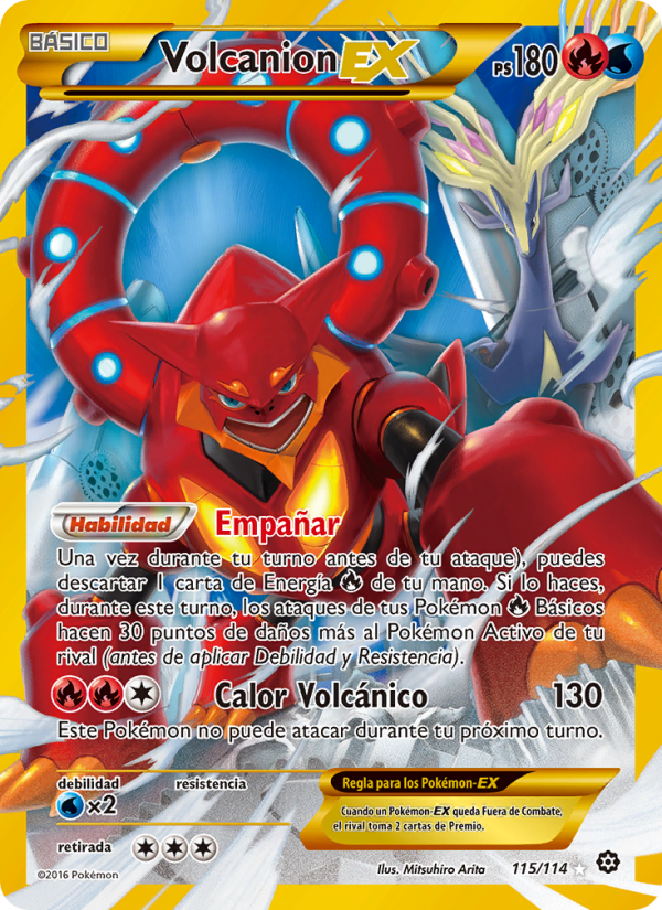 Volcanion EX 115 — Asedio de Vapor (Spanish Pokémon TCG card)