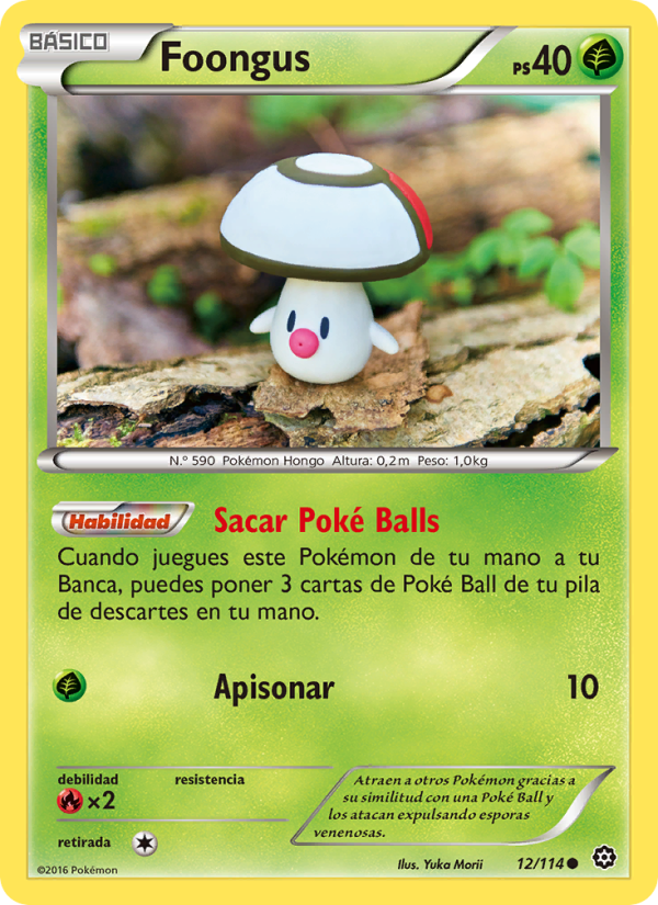 Foongus 12 — Asedio de Vapor (Spanish Pokémon TCG card)