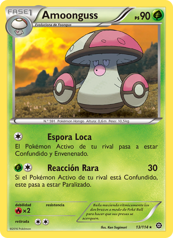 Amoonguss 13 — Asedio de Vapor (Spanish Pokémon TCG card)