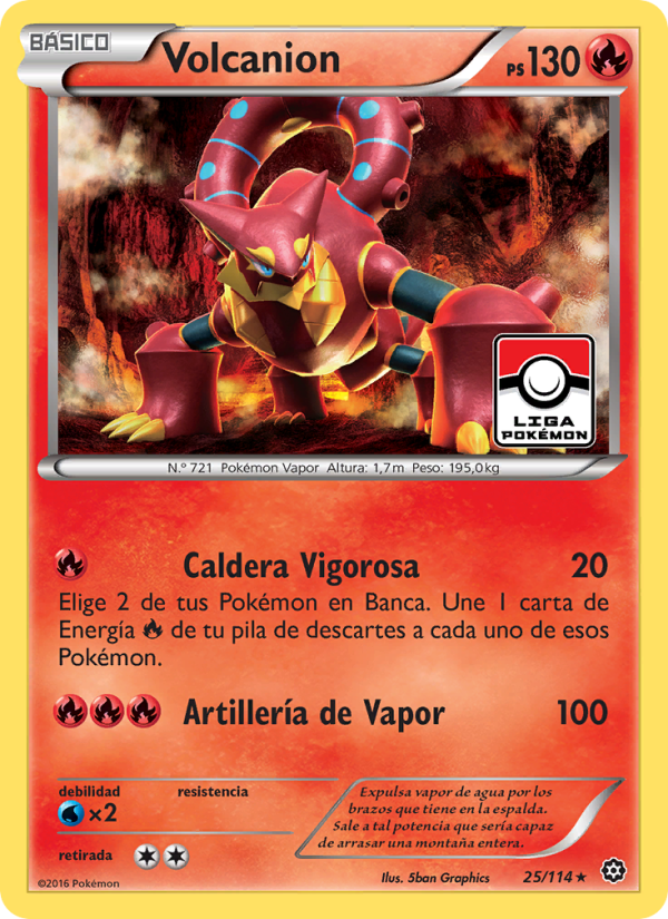 Volcanion 25 — Asedio de Vapor (Spanish Pokémon TCG card)