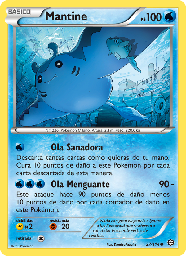 Mantine 27 — Asedio de Vapor (Spanish Pokémon TCG card)