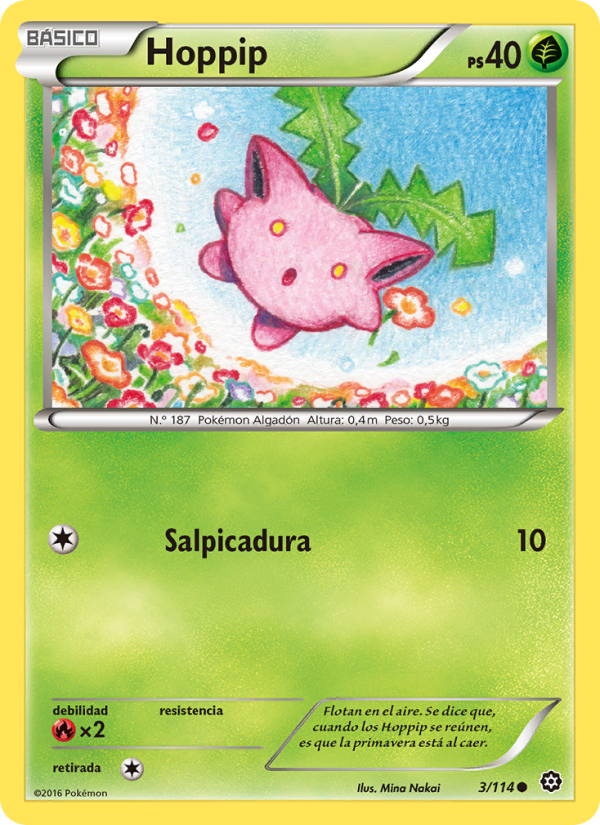 Hoppip 3 — Asedio de Vapor (Spanish Pokémon TCG card)