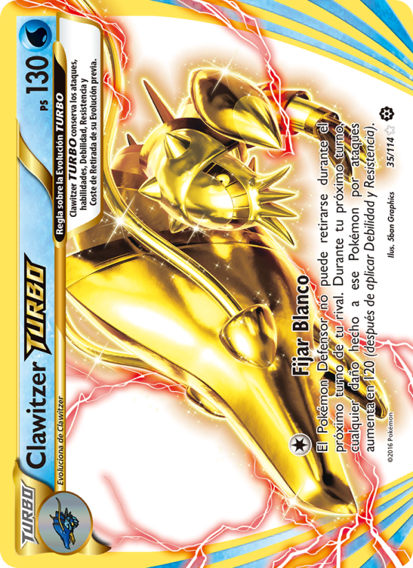 Clawitzer TURBO 35 — Asedio de Vapor (Spanish Pokémon TCG card)