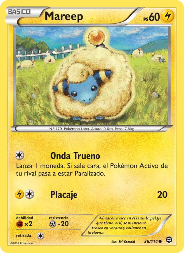 Mareep 38 — Asedio de Vapor (Spanish Pokémon TCG card)