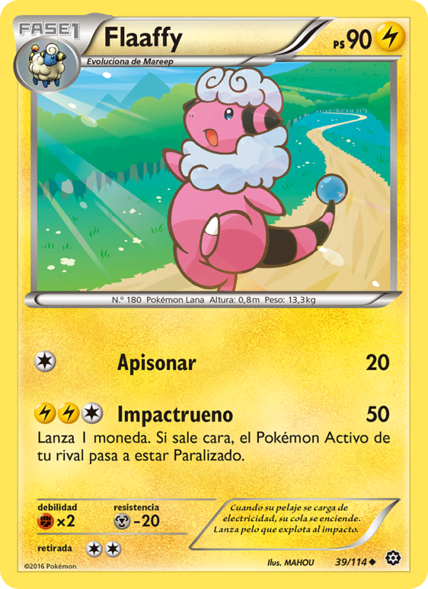 Flaaffy 39 — Asedio de Vapor (Spanish Pokémon TCG card)
