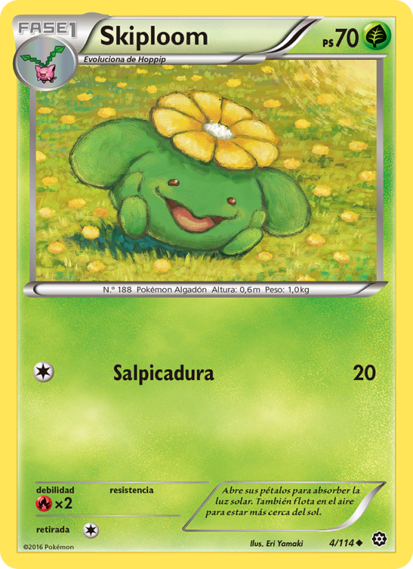 Skiploom 4 — Asedio de Vapor (Spanish Pokémon TCG card)