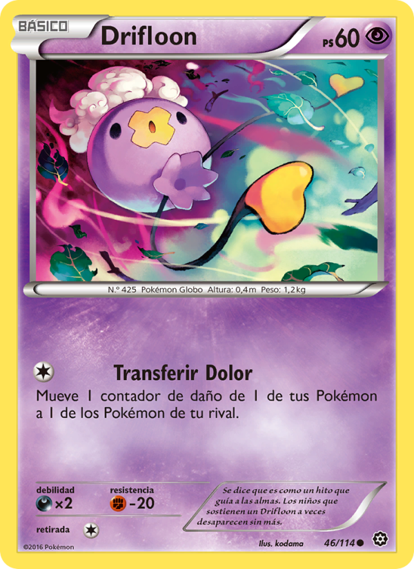 Drifloon 46 — Asedio de Vapor (Spanish Pokémon TCG card)
