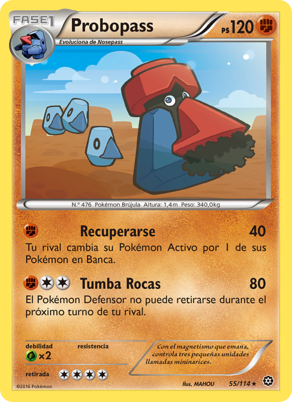 Probopass 55 — Asedio de Vapor (Spanish Pokémon TCG card)