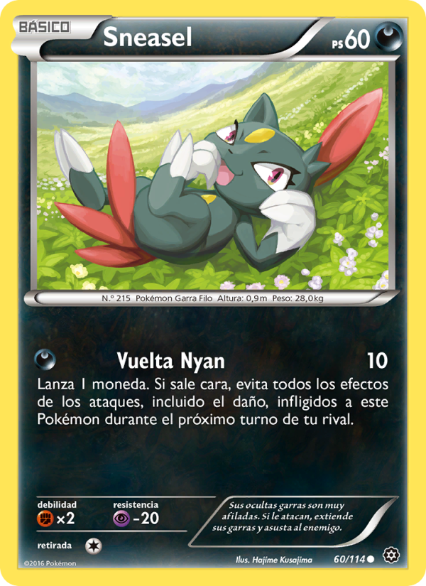 Sneasel 60 — Asedio de Vapor (Spanish Pokémon TCG card)