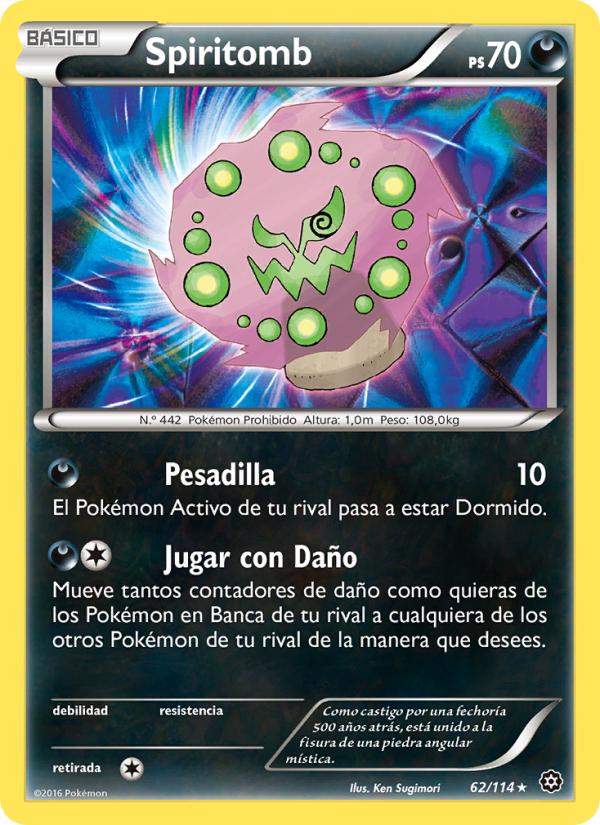 Spiritomb 62 — Asedio de Vapor (Spanish Pokémon TCG card)