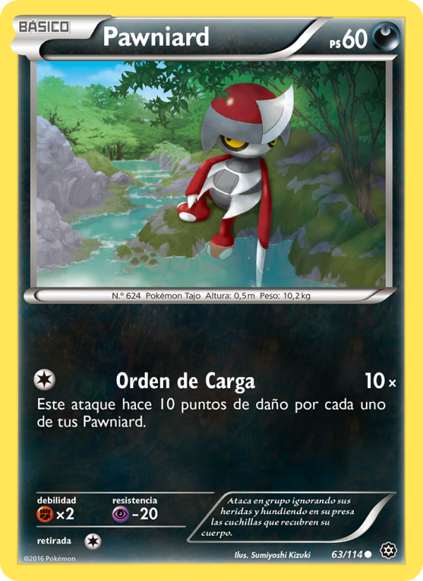 Pawniard 63 — Asedio de Vapor (Spanish Pokémon TCG card)