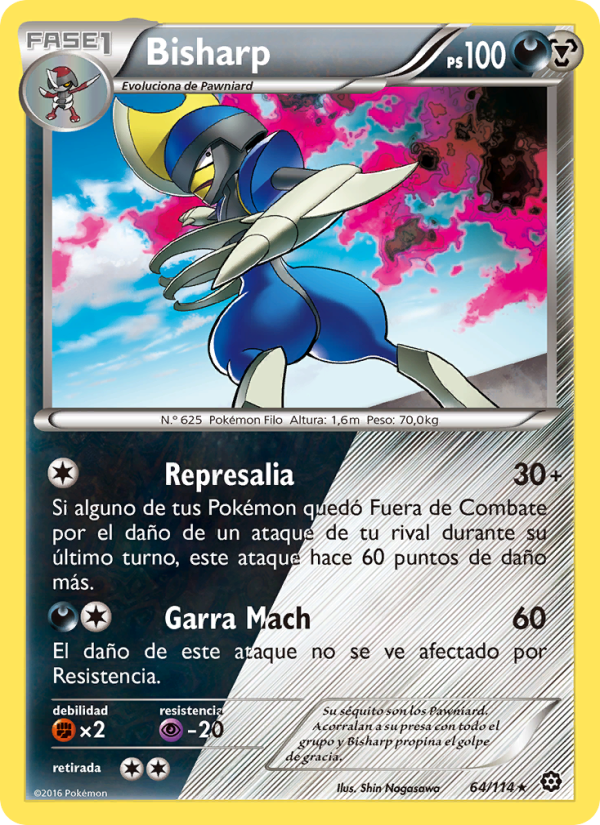 Bisharp 64 — Asedio de Vapor (Spanish Pokémon TCG card)