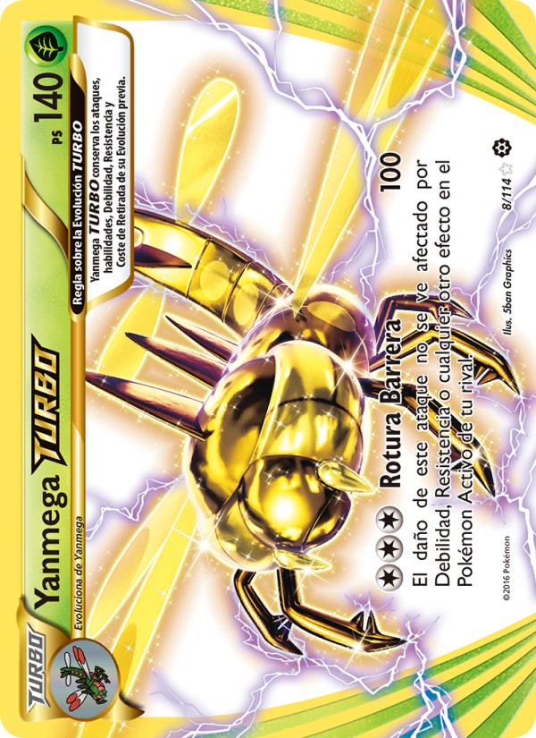 Yanmega TURBO 8 — Asedio de Vapor (Spanish Pokémon TCG card)