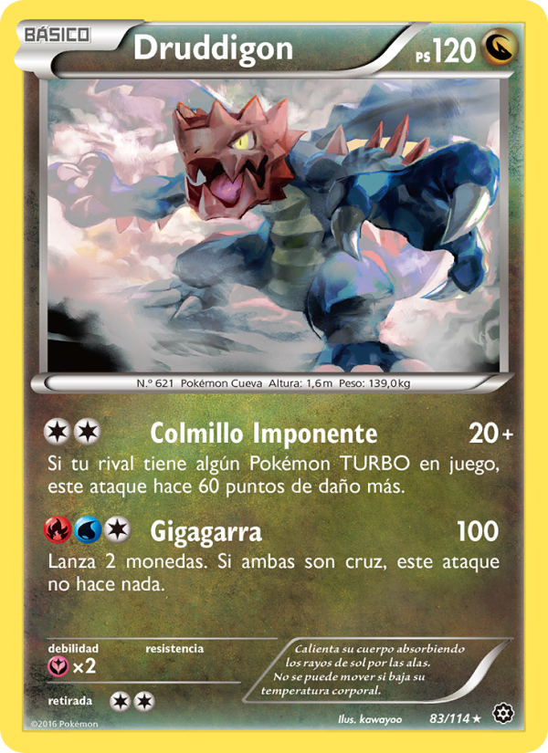 Druddigon 83 — Asedio de Vapor (Spanish Pokémon TCG card)