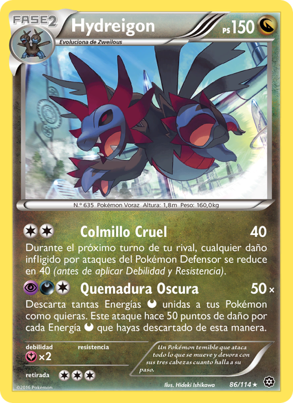 Hydreigon 86 — Asedio de Vapor (Spanish Pokémon TCG card)
