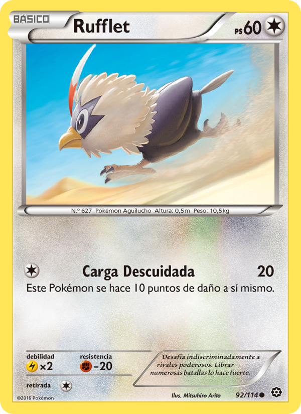 Rufflet 92 — Asedio de Vapor (Spanish Pokémon TCG card)