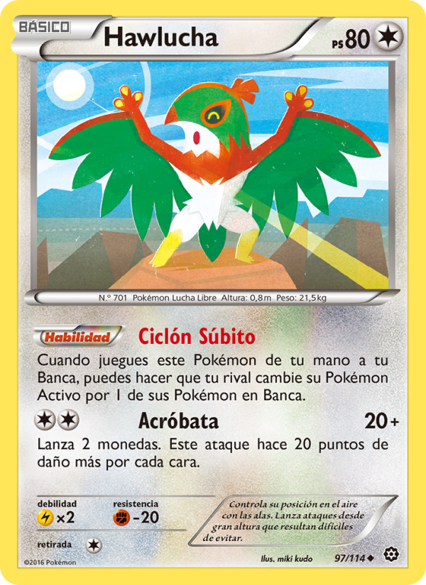 Hawlucha 97 — Asedio de Vapor (Spanish Pokémon TCG card)