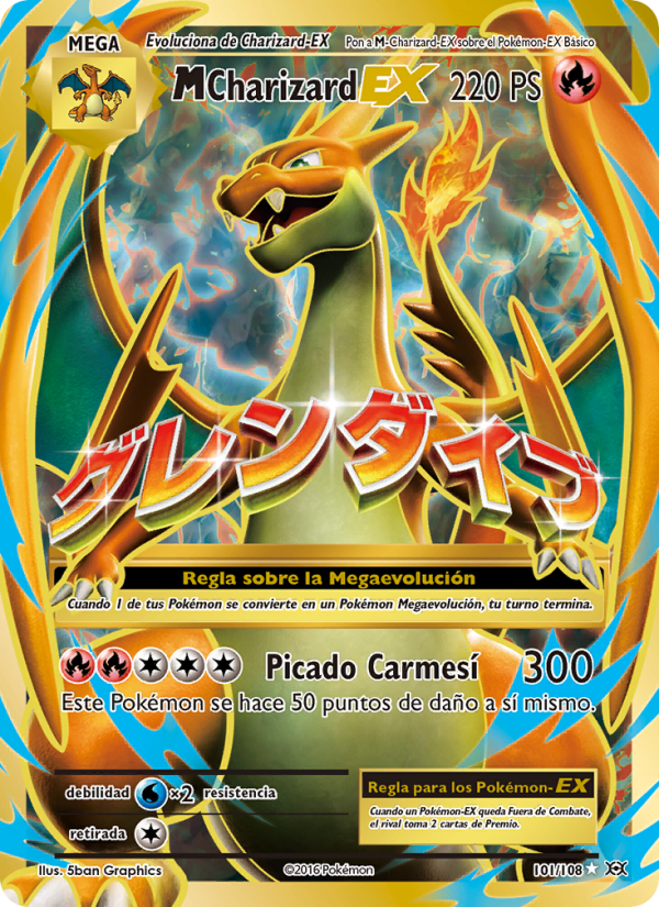 M-Charizard EX 101 — Evoluciones (Spanish Pokémon TCG card)