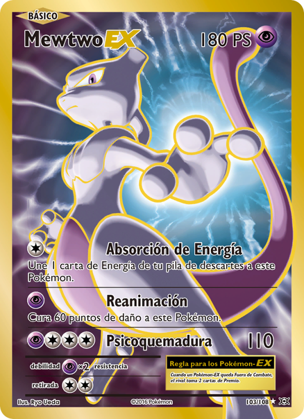 Mewtwo EX 103 — Evoluciones (Spanish Pokémon TCG card)