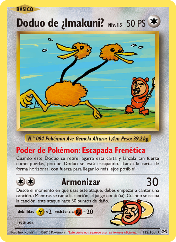 Doduo de ¿Imakuni? 112 — Evoluciones (Spanish Pokémon TCG card)