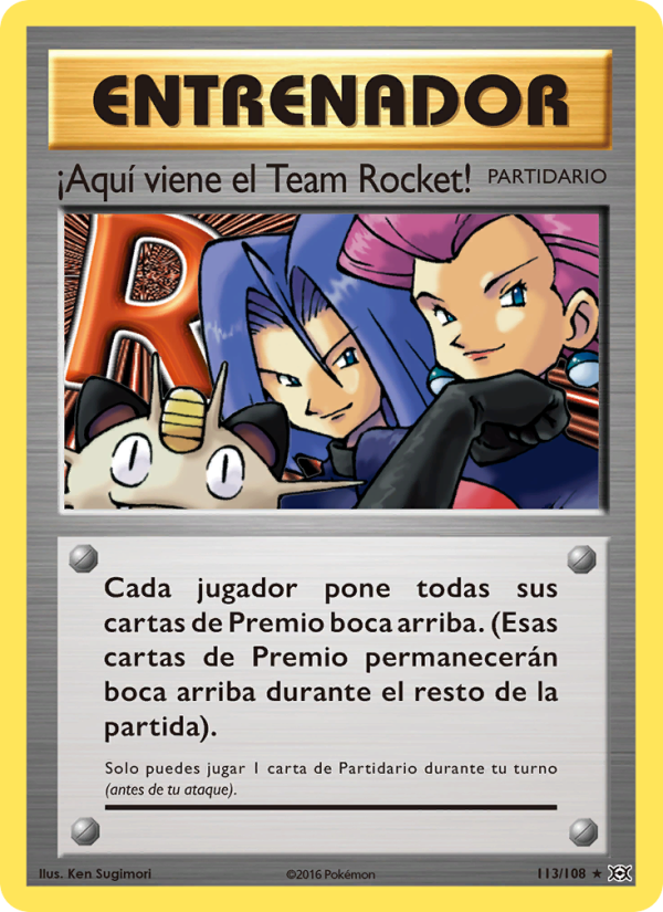 ¡Aquí viene el Team Rocket! 113 — Evoluciones (Spanish Pokémon TCG card)