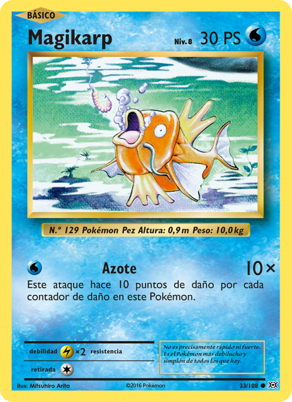 Magikarp 33 — Evoluciones (Spanish Pokémon TCG card)