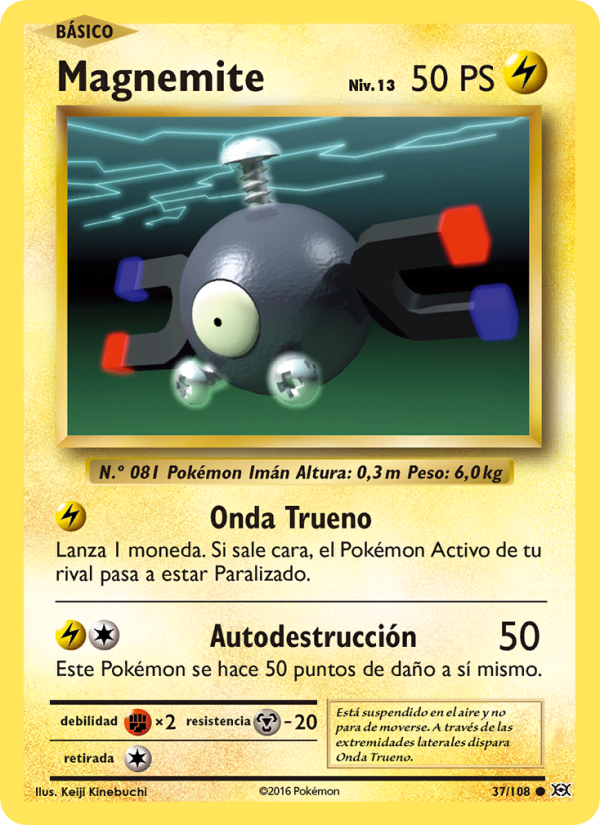 Magnemite 37 — Evoluciones (Spanish Pokémon TCG card)