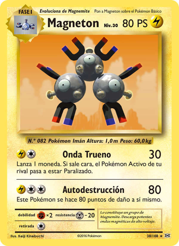 Magneton 38 — Evoluciones (Spanish Pokémon TCG card)