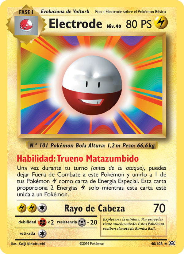 Electrode 40 — Evoluciones (Spanish Pokémon TCG card)