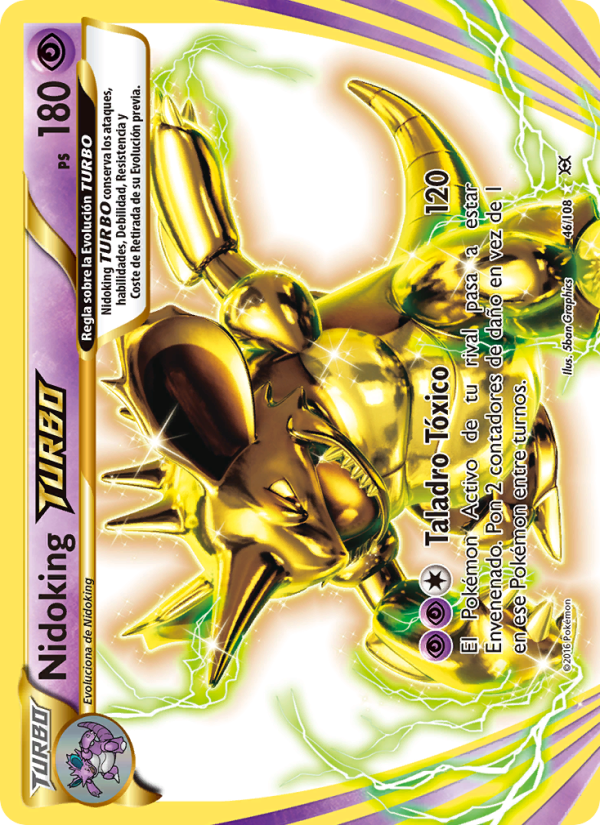 Nidoking TURBO 46 — Evoluciones (Spanish Pokémon TCG card)