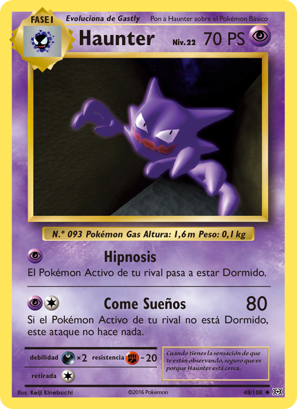 Haunter 48 — Evoluciones (Spanish Pokémon TCG card)