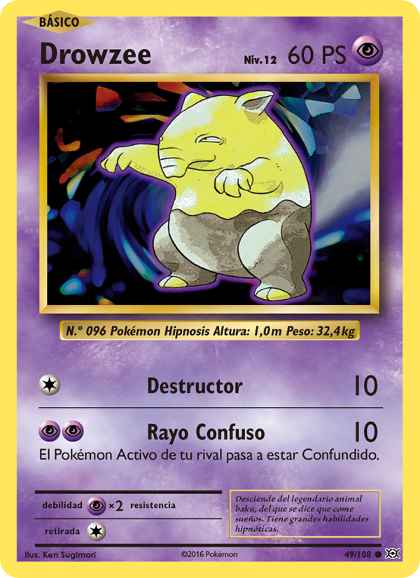 Drowzee 49 — Evoluciones (Spanish Pokémon TCG card)