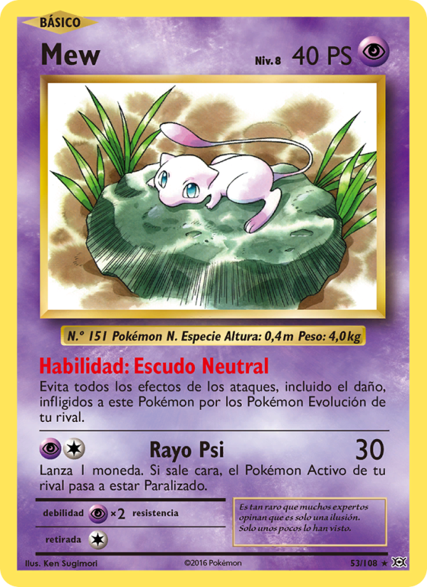 Mew 53 — Evoluciones (Spanish Pokémon TCG card)