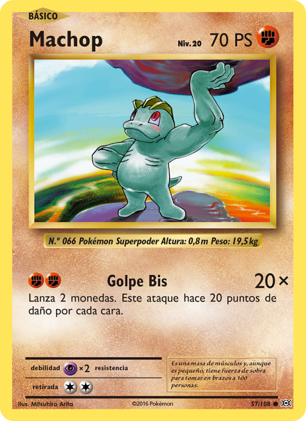 Machop 57 — Evoluciones (Spanish Pokémon TCG card)
