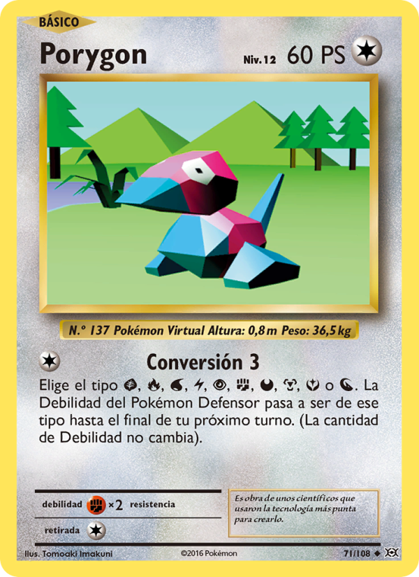 Porygon 71 — Evoluciones (Spanish Pokémon TCG card)