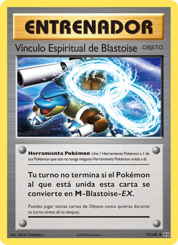 Vínculo Espiritual de Blastoise 73 — Evoluciones (Spanish Pokémon TCG card)