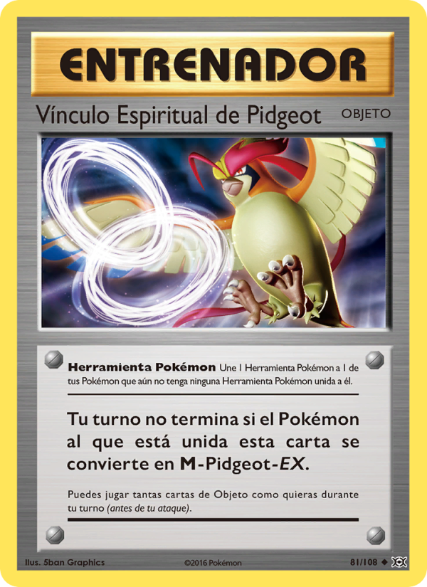 Vínculo Espiritual de Pidgeot 81 — Evoluciones (Spanish Pokémon TCG card)