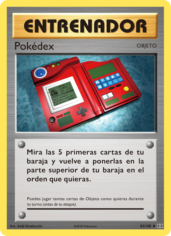 Pokédex 82 — Evoluciones (Spanish Pokémon TCG card)