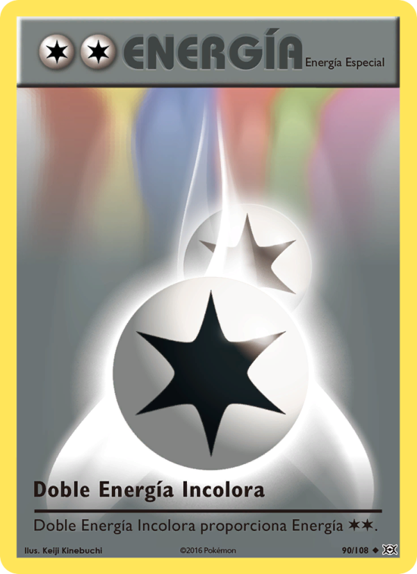 Doble Energía Incolora 90 — Evoluciones (Spanish Pokémon TCG card)