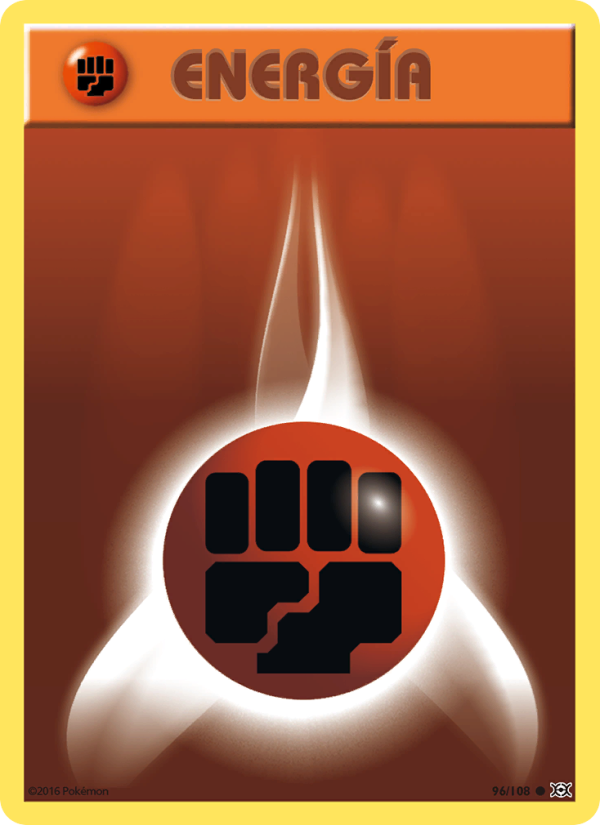 Energía Lucha 96 — Evoluciones (Spanish Pokémon TCG card)