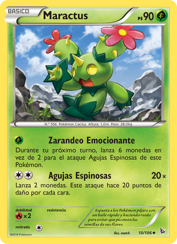 Maractus 10 — Destellos de Fuego (Spanish Pokémon TCG card)